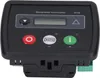 A black generator controller module with an LCD display and buttons, presented on a white background. Náhled obrázku produktu