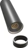 A black cylindrical pendant light fixture with a beige socket is shown, with a black ring accessory below it. Produktbild-Vorschau