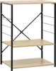 vidaXL Police na mikrovlnnou troubu Black Oak 60×39,6×79,5 Náhled obrázku produktu 1
