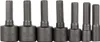 A set of magnetic nut driver bits of various sizes, arranged in a row against a white background. Náhled obrázku produktu