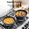 Wiltec 2v1 Dutch Oven 32 x 26 x 16 cm liatinový grilovací Náhľad obrázku produktu 4