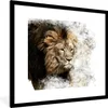 MuchoWow® MuchoWow® Gerahmtes Poster Löwe - Rauch - Tiere Produktbild-Vorschau 1