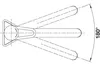 A diagram showing the rotational range of a faucet. Produktbild-Vorschau