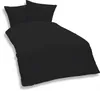 3 teilige Uni Bettwäsche 200 x 200 cm schwarz Einfarbig Produktbild-Vorschau 1