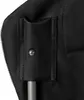 A close-up view of a black fabric pocket with a silver screw on a camping chair. Produktbild-Vorschau