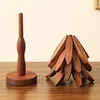 Baumförmige Holz Untersetzer,Weihnachtsbaumförmiger Produktbild-Vorschau 2