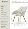 tectake® Esszimmerstuhl Marilyn gepolstert, in Cordoptik 58 Produktbild-Vorschau 7