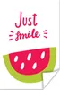 MuchoWow® Poster Illustration mit dem Zitat "Just smile" Produktbild-Vorschau 1