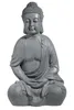 XXXL Großer Buddha 50 cm dunkelgrau Steinoptik Garten Deko Produktbild-Vorschau 1