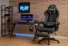 černá herní židle s podnožkou Náhled obrázku produktu 11