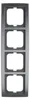 BJ enkelvoudig frame 1724-80, 4-voudig, chroom, mat Productafbeelding-voorbeeld 3