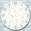 Wanduhr aus Glas Rund fi 30 Punkte Farbenfroh Quarz Deko Produktbild-Vorschau 1