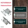 KOTARBAU® Hakenschloss Schiebetore Einsteckschloss F-60 Produktbild-Vorschau 5