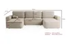 Chilly Fluffy Ecksofa U – Designer Schlafsofa 374x177cm in Produktbild-Vorschau 10