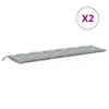 Gartenbank-Auflagen 2 Stk. Melange Hellgrau 200x50x7 cm Produktbild-Vorschau 4