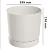 Blumentopf mit Untersetzer Ø19,9 cm Höhe 19,6 cm Rund Matt Produktbild-Vorschau 2
