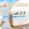 STILVORA Sideboard Hochglanz-Buffetschrank,Kaffeebar mit Produktbild-Vorschau 6