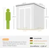 Gerätehaus 2,89 m², Geräteschuppen mit Holzoptik 3 Fenster Produktbild-Vorschau 5