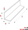 Uholník hliníkový 40x10x2mm 160cm hliník EN6060 Náhľad obrázku produktu 2