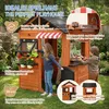 Dětský domeček Joyz z jedlového dřeva s hrací a blátivou Náhled obrázku produktu 4