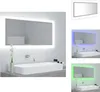 vidaXL LED-Badspiegel Betongrau 100x8,5x37 cm Acryl -  Produktbild-Vorschau 1