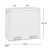 SVITA TM2X24 Poubelle à pédale 48 litres Poubelle Voir les images du produit 5