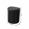 A black sensor trash can with dimensions indicated by dashed lines and text. Anteprima dell’immagine prodotto