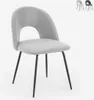 Elégante chaise en tissu rembourrée pour le salon et la Voir les images du produit 1