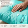 Kissenbezug 35x35 cm Türkis | 100% Baumwolle | Produktbild-Vorschau 4