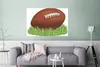 MuchoWow® Poster Eine Illustration eines Rugbyballs im Gras Produktbild-Vorschau 5