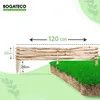 A wooden fence section is shown with dimensions indicated, placed on a grassy embankment. Náhled obrázku produktu