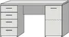 Schreibtisch - 145 x 60 cm - Weiß matt - 1 Tür - 4 Produktbild-Vorschau 10