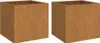 Two identical brown cube-shaped planters are shown side-by-side against a white background. Podgląd zdjęcia produktu