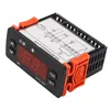 A digital temperature controller with a red LED display and buttons. Podgląd zdjęcia produktu