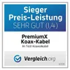 PremiumX 50m BASIC Koaxialkabel 135dB 4-fach SAT Koax Kabel Produktbild-Vorschau 7