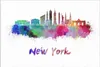 Wallario Wandbild Städte als Aquarell - Skyline von New Produktbild-Vorschau 1