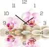 Wanduhr Alu-Dibond 30x30cm Uhr Alubild Rosa Orchidee Produktbild-Vorschau 1