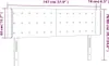 A diagram showing the dimensions of a headboard. Produktbild-Vorschau