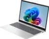A silver HP laptop is shown from a diagonal angle on a white background. Voir les images du produit