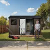 HOMAVO Gerätehaus Metall mit Pultdach, Gartenhaus Metall Produktbild-Vorschau 2