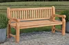 Ławka ogrodowa Jackson z drewna tekowego - Lite drewno - Podgląd zdjęcia produktu 1