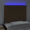 LED Kopfteil Dunkelbraun 90x5x118/128 cm Stoff Produktbild-Vorschau 3