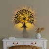 Opviq, Heart Tree V2, applique, nero, metallo, 50 x 9 x 46 Anteprima dell’immagine prodotto 1