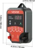 A product shot of an electric fence charger with dimensions indicated. Produktbild-Vorschau