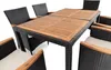 A close-up view of a dining set, showing the table and chairs. Náhľad obrázku produktu