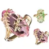 Schicker Damen-Fingerring mit Libellenblatt, oval, Produktbild-Vorschau 4