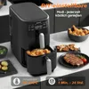 XXL Heißluftfritteuse 10 L Doppelkorb Airfryer 2700 W, Produktbild-Vorschau 3
