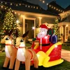 Père Noël gonflable de 220 cm sur un traîneau avec 2 rennes Voir les images du produit 1
