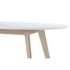 Miliboo - Tisch ausziehbar oval Weiß und helles Holz Produktbild-Vorschau 4