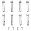 A set of metal anchors and screws on a white background. Produktbild-Vorschau